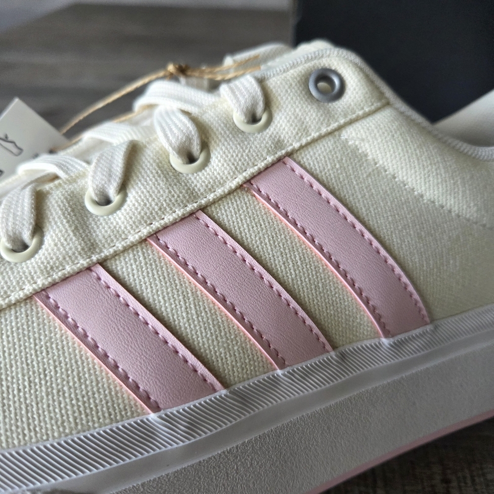 Adidas Women's Bravada 2.0 Platform 'Off White Clear Pink' Shoes JI1799 - Picture 4 of 6